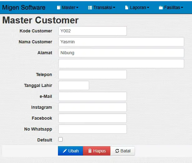 Master Customer