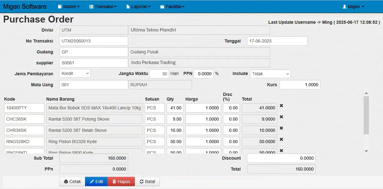 Purchase Order